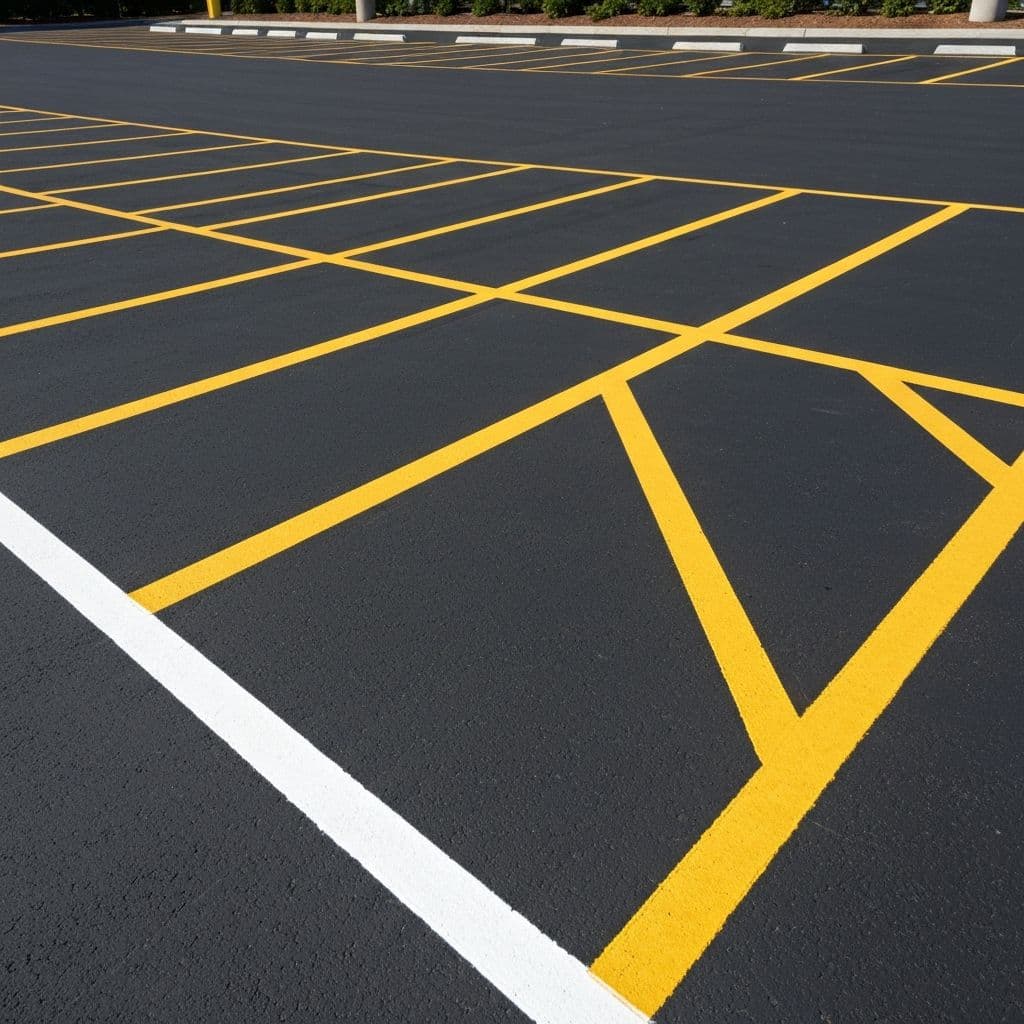 Professional asphalt line painting service
